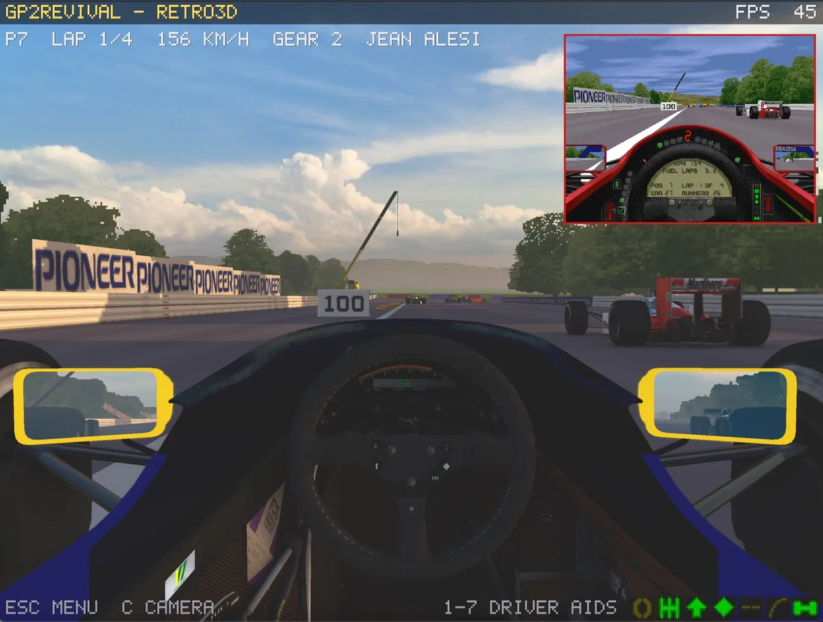 GP2 Revival - enhanced mode with Revival Engine, and 3D cockpit view